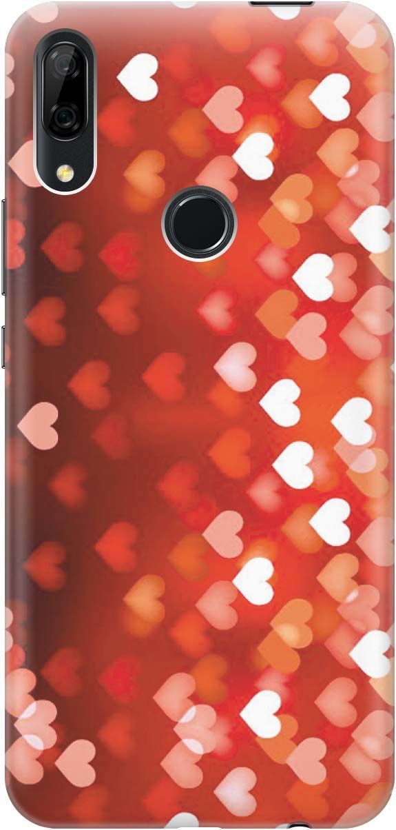

Чехол на Honor 9X/Huawei P Smart Z/Y9 Prime (2019) "Бокэ из красных сердечек", Красный, 347
