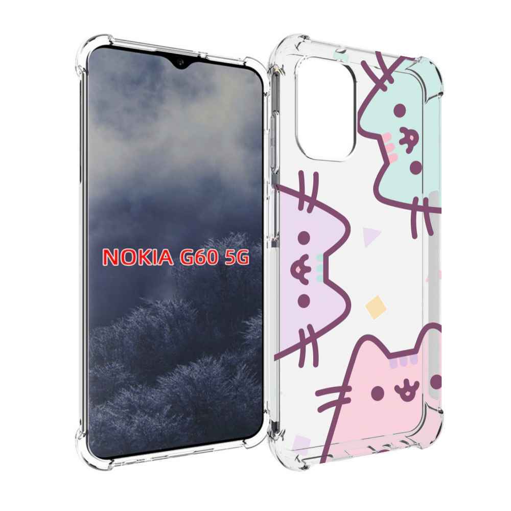 

Чехол MyPads котики зеленый фиолетовый розовый женский для Nokia G60 5G, Прозрачный, Tocco
