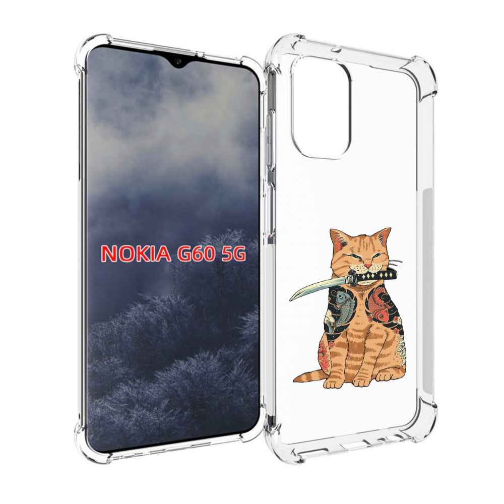 

Чехол MyPads кот-с-катаной для Nokia G60 5G, Прозрачный, Tocco