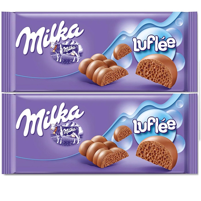 

Шоколадная плитка Milka Luflee Баббли Альпин Милк, 2 шт по 100 г