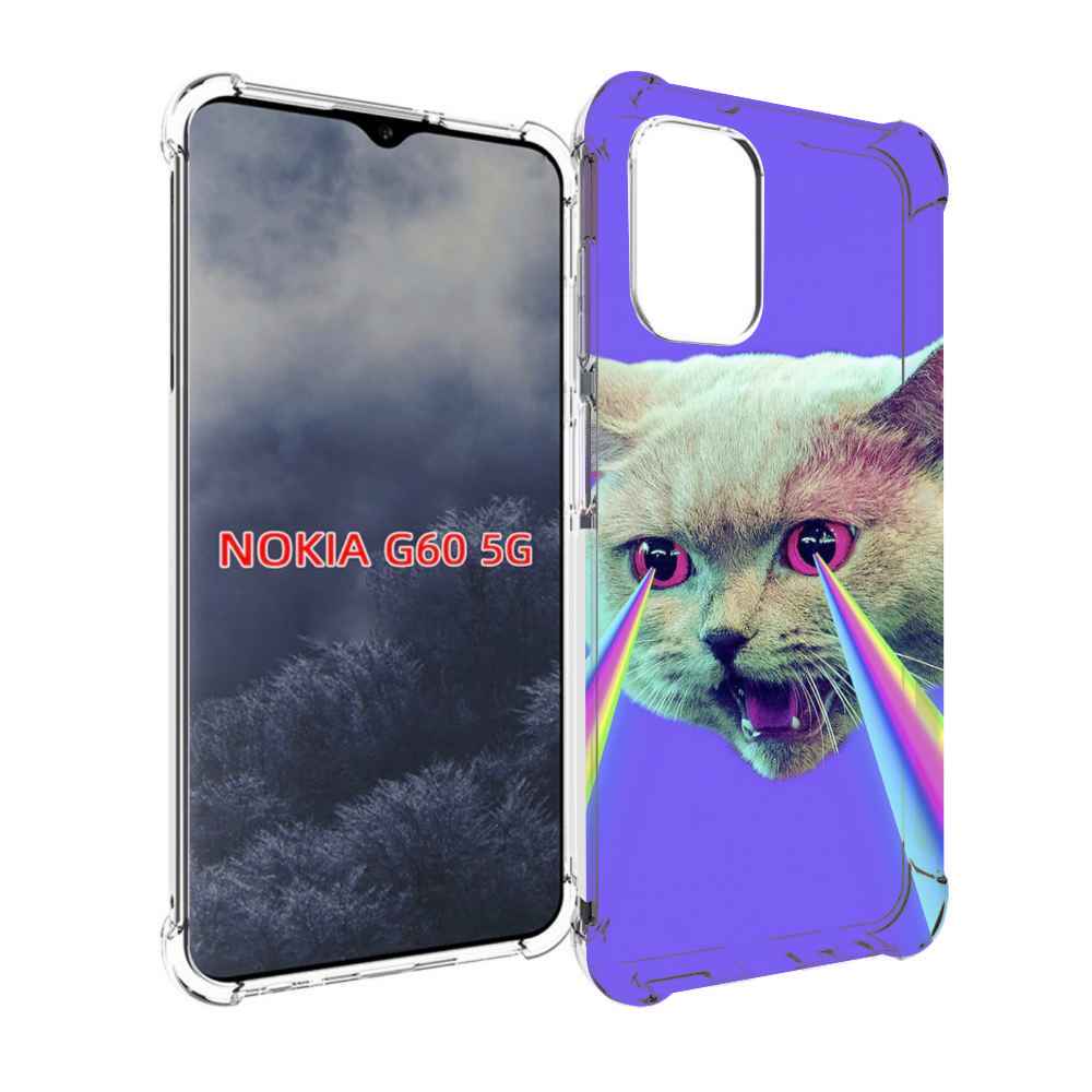 

Чехол MyPads кот с радугой в глазах для Nokia G60 5G, Прозрачный, Tocco