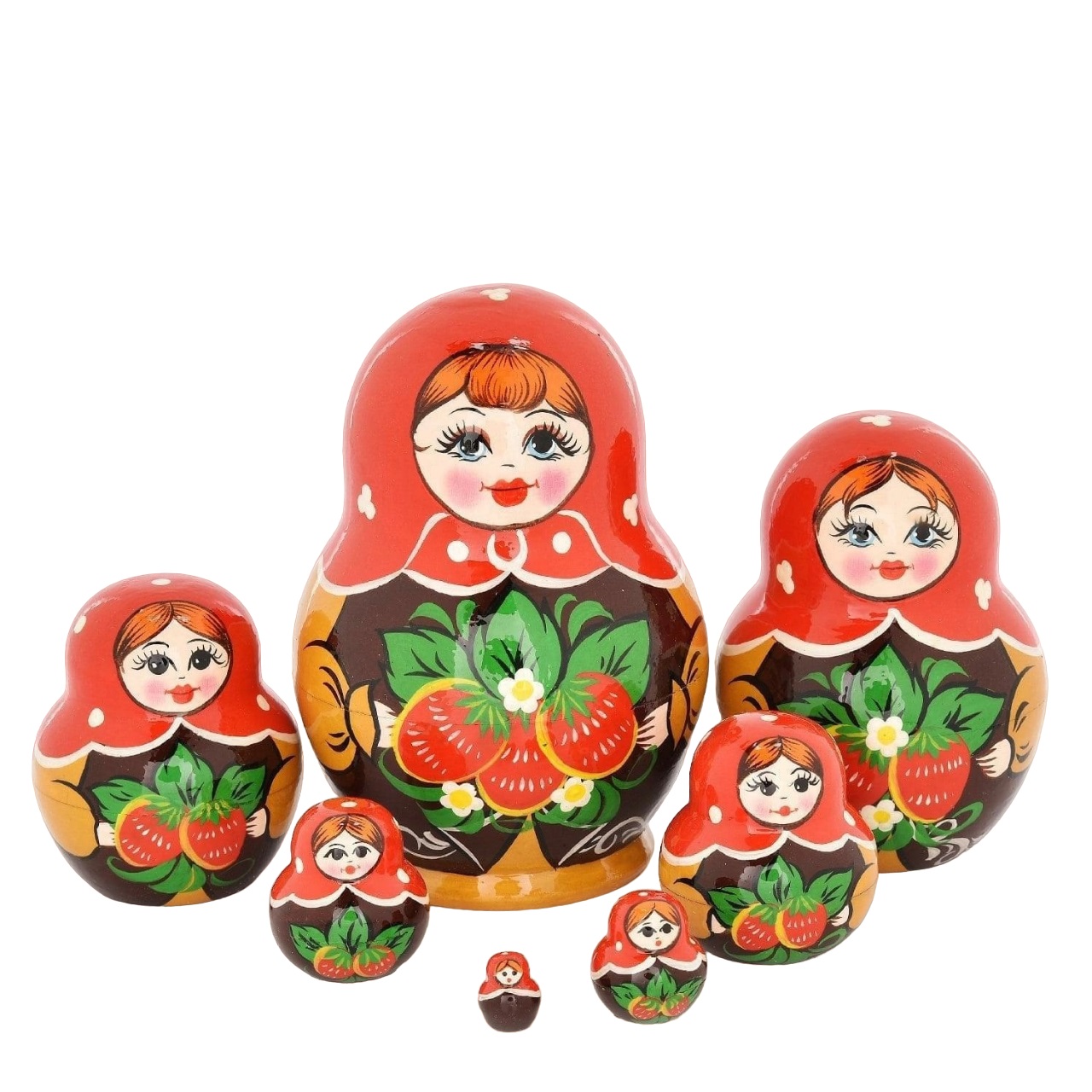 

0015147 МАТРЕШКА "Варенька"7мест АР № 142 КРАСНЫЙ ПЛАТОК, Разноцветный