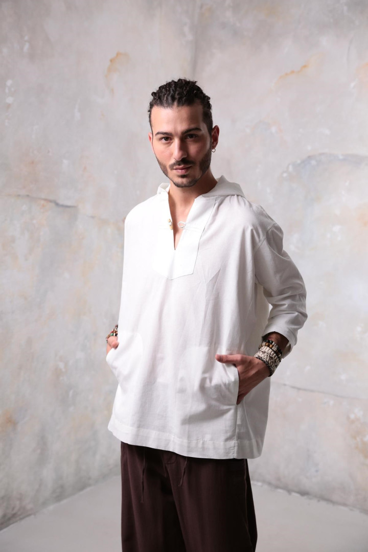 

Рубашка мужская Saman Butik 19131 белая S (доставка из-за рубежа), 19131