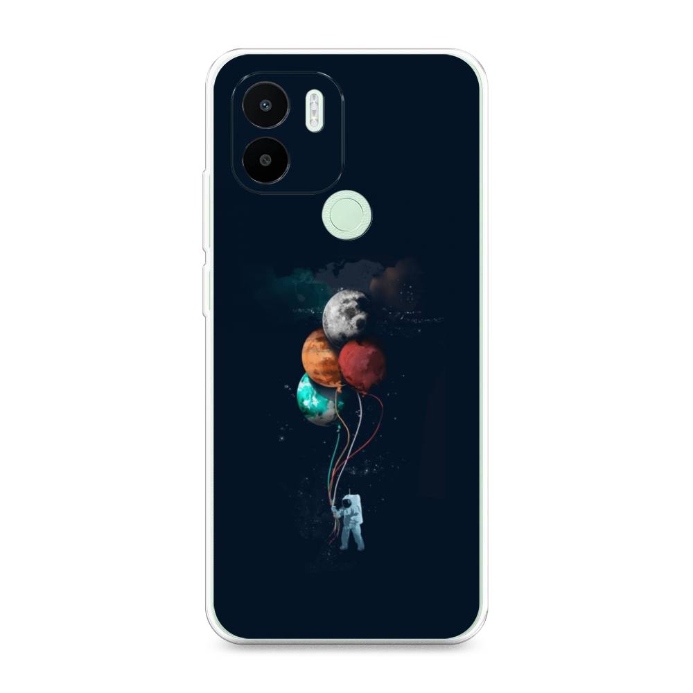 Чехол на Redmi A1+ Космонавт с шариками