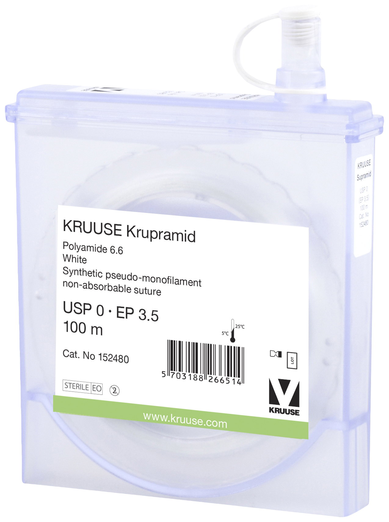 Материал шовный Kruиse Supramid USP 0, 100 м