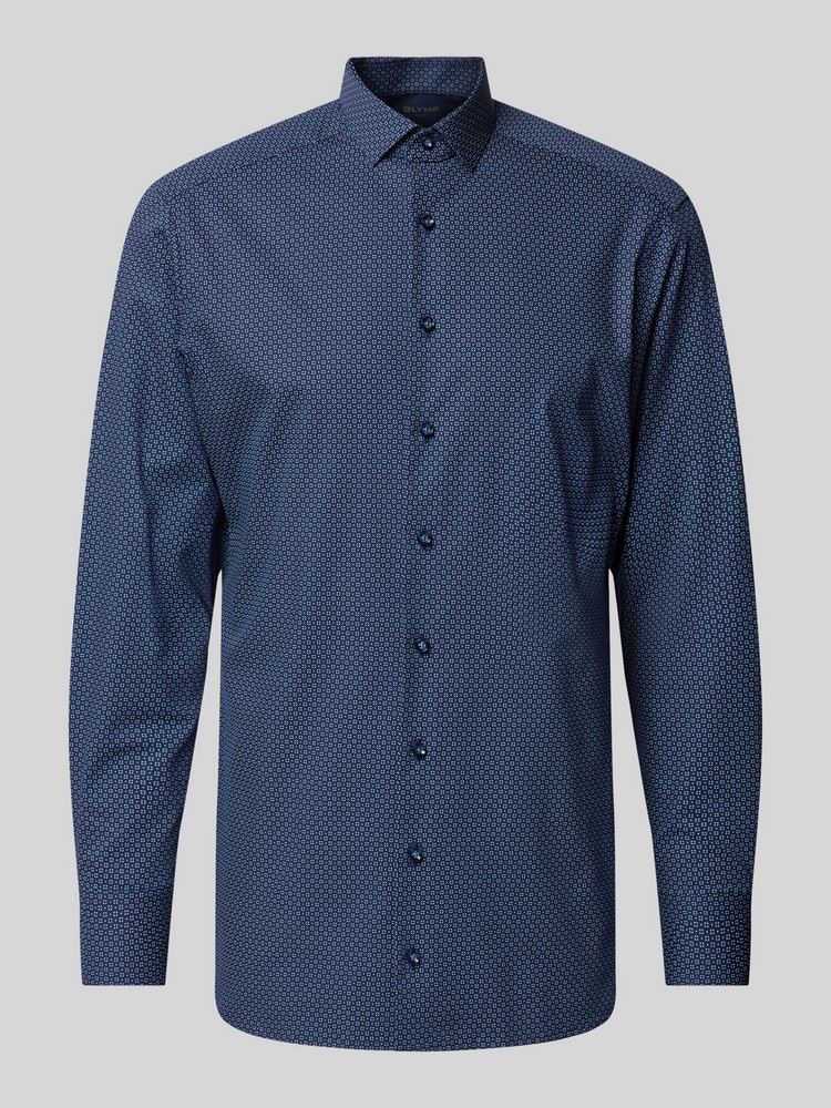 Рубашка мужская Olymp 130664 синяя 42 EU 19489₽