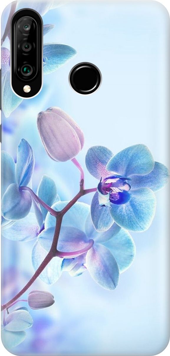 

Чехол на Honor 20 Lite/20s/Huawei P30 Lite "Синий цветок на синем", Голубой;синий, 280