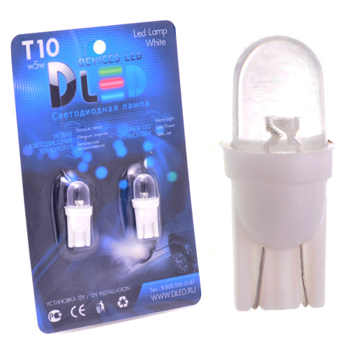 

Светодиодная автомобильная лампа T10 - W5W - 1 Dip капля (Комплект 2 лампы.), T10 - W5W - 1 Dip капля
