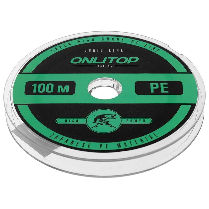 Шнур Onlitop universal, 100 м, d=0,08 мм, цвет тёмно-зелёный