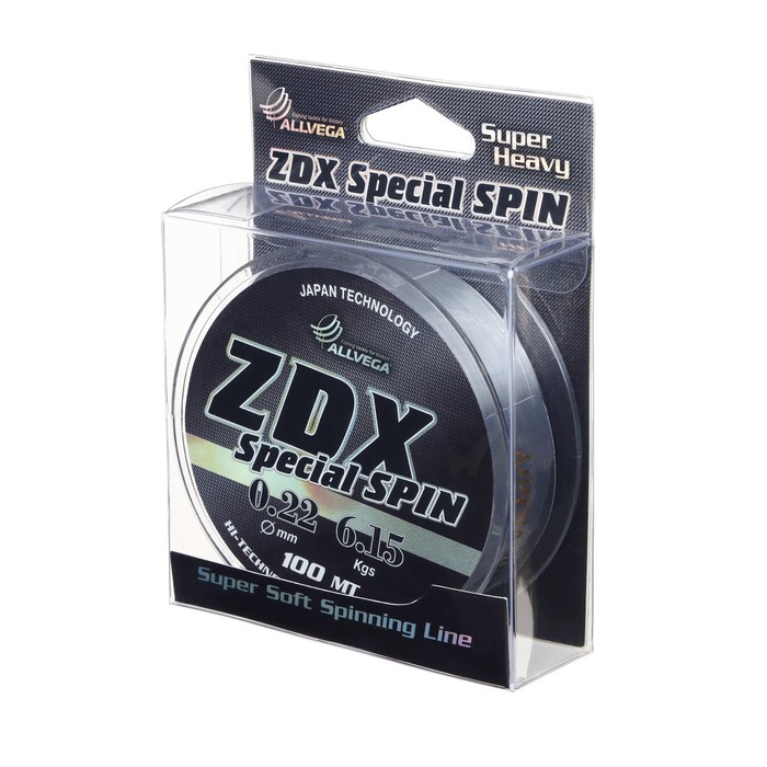 

Леска "Allvega" ZDX Special spin 0.22 100м, Серый, ZDX Special spin