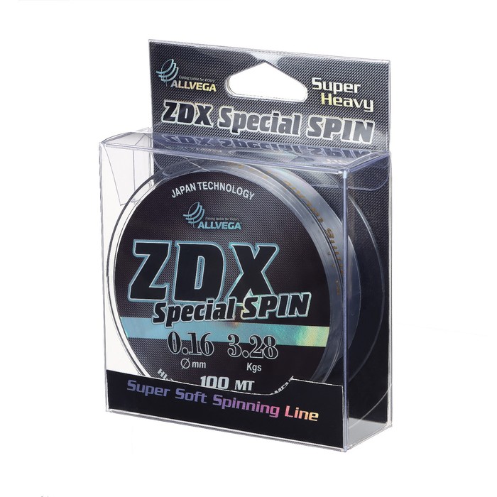 

Леска "Allvega" ZDX Special spin 0.16мм, 100м, Серый, ZDX Special spin