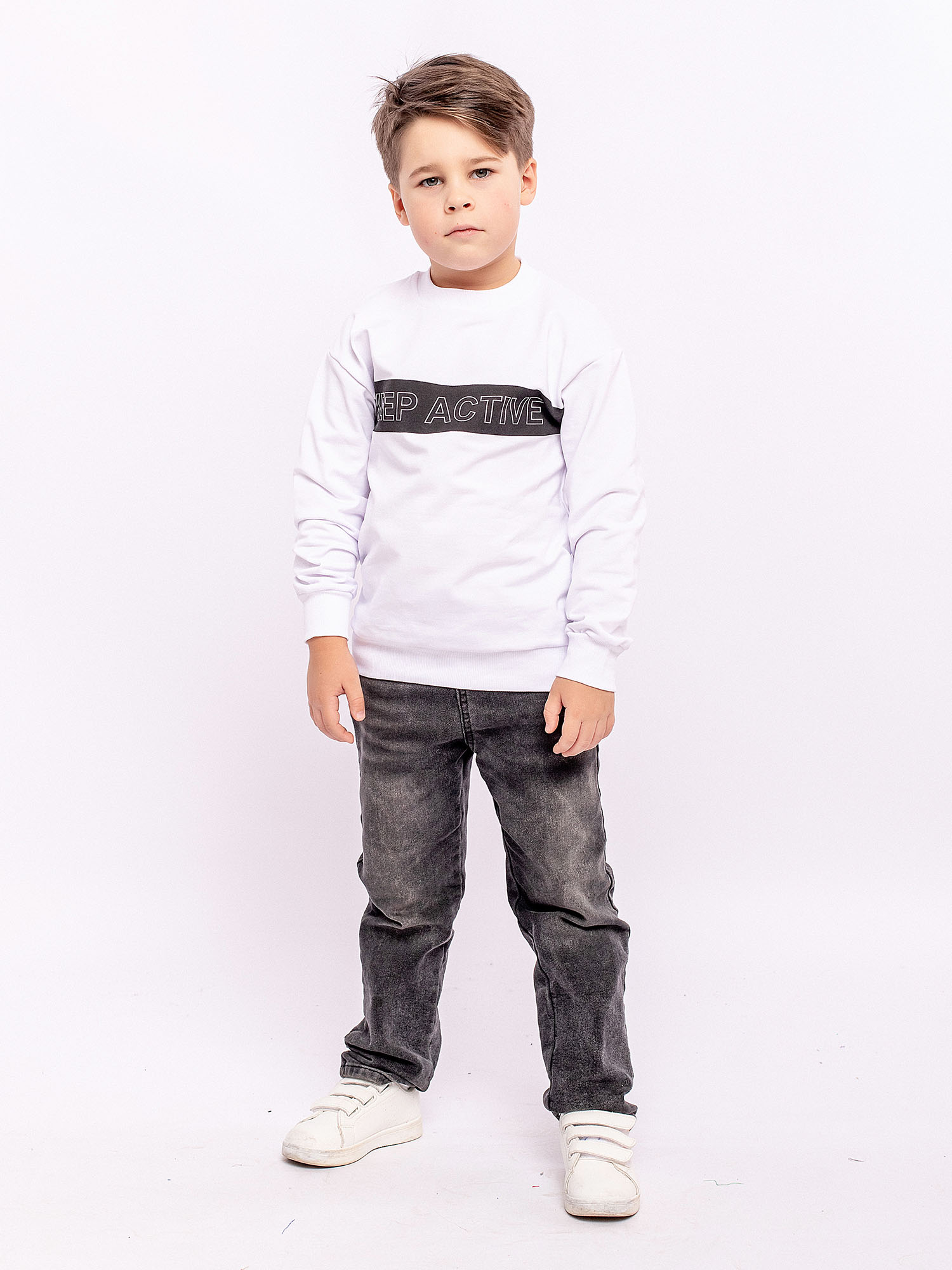 

Свитшот детский Batik 016_СН22 цвет белый, размер 110, 016_СН22