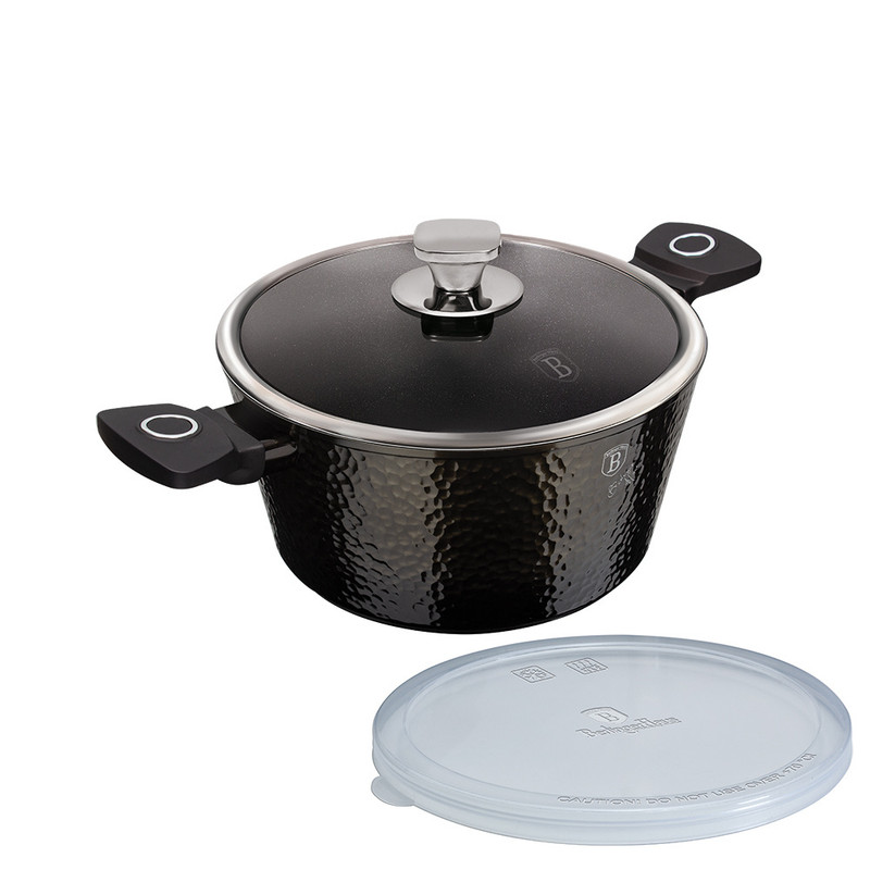 

Кастрюля с крышкой алюминий Berlinger 24 см 6572-BH, Черный