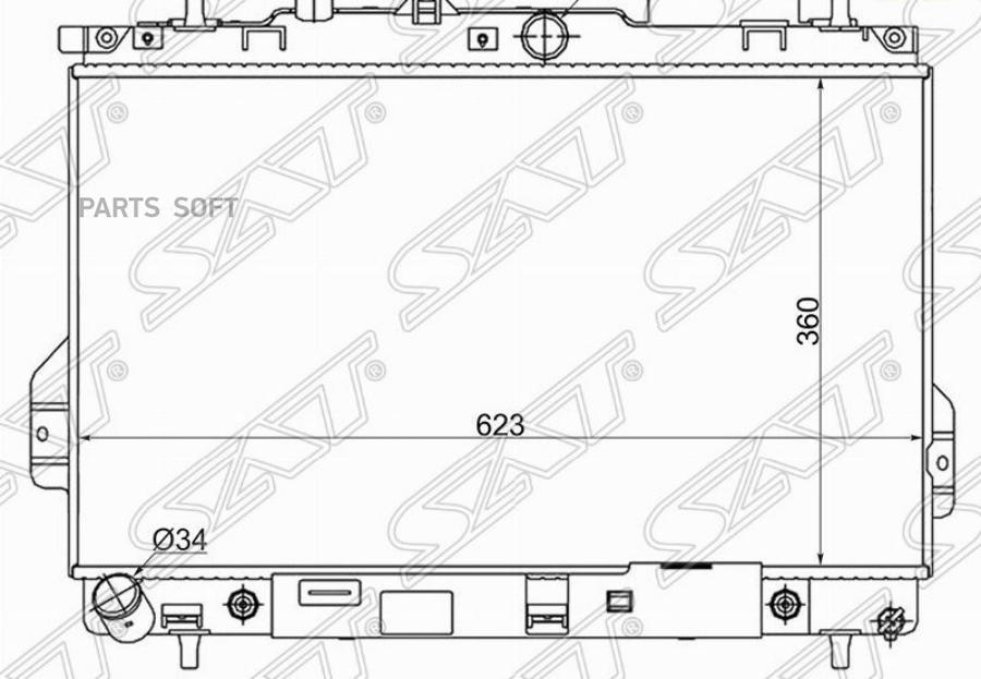 

Радиатор Hyundai Matrix Mpv 1.5D/1.6/1.8 01- Sat Арт. Hy0010