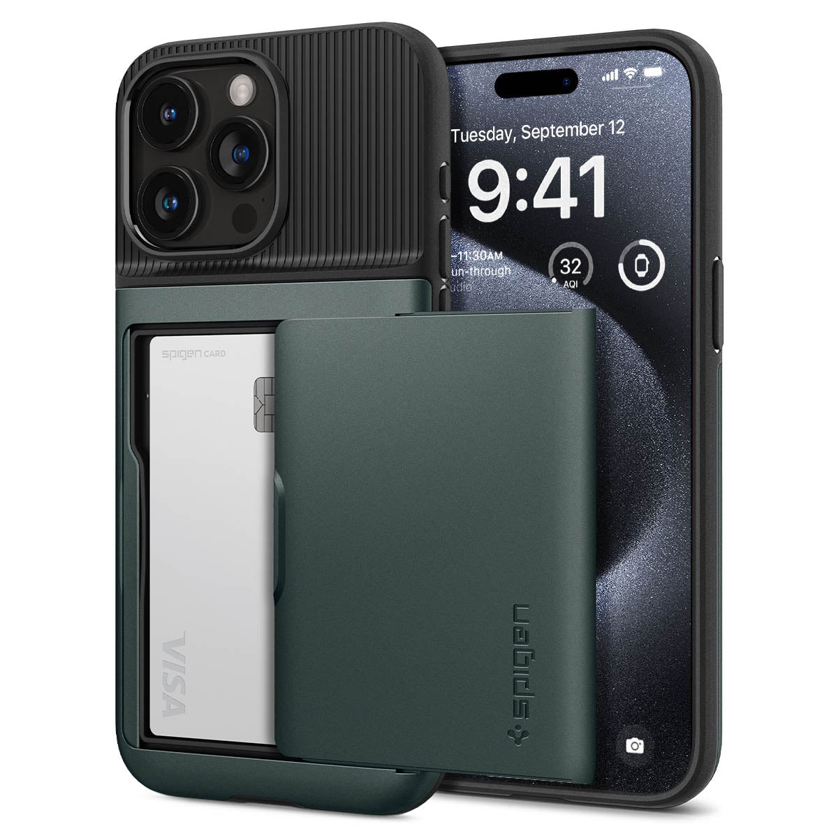 

Чехол Spigen для iPhone 15 Pro - Slim Armor CS - Зеленый - ACS06731, iPhone 15 Pro - Slim Armor|Slim Armor CS