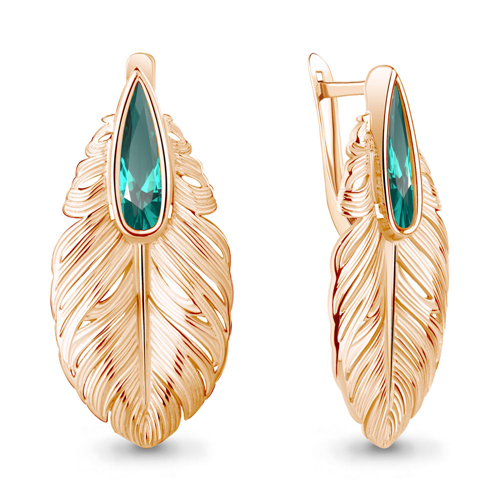 

Серьги из серебра с турмалином искусственным Aquamarine Aquamarine 4778288_925_з, 4778288_925_з