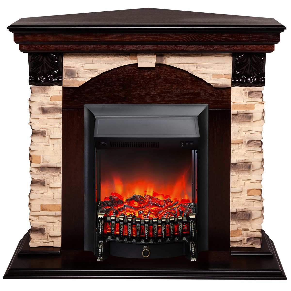 

Электрокамин RealFlame Dublin Coner Rock AO с очагом Fobos Lux Black, Электрокамин Dublin Corner Rock AO с очагом Fobos Lux Black