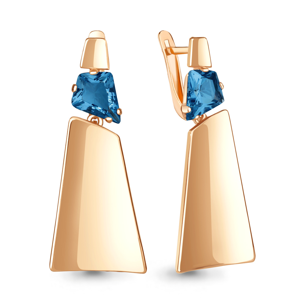 

Серьги из серебра с топазом искусственным Aquamarine Aquamarine 4777993_925_з, 4777993_925_з