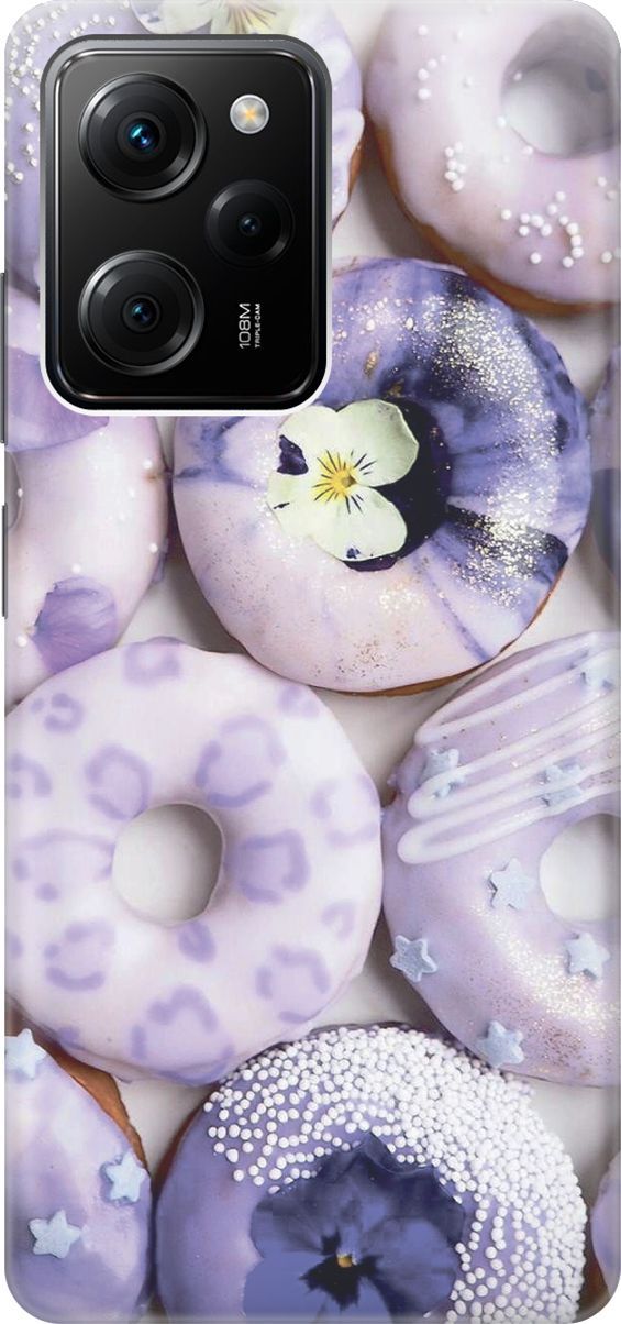 

Чехол на Poco X5 Pro 5G "Лавандовые пончики", Белый;фиолетовый, 158246