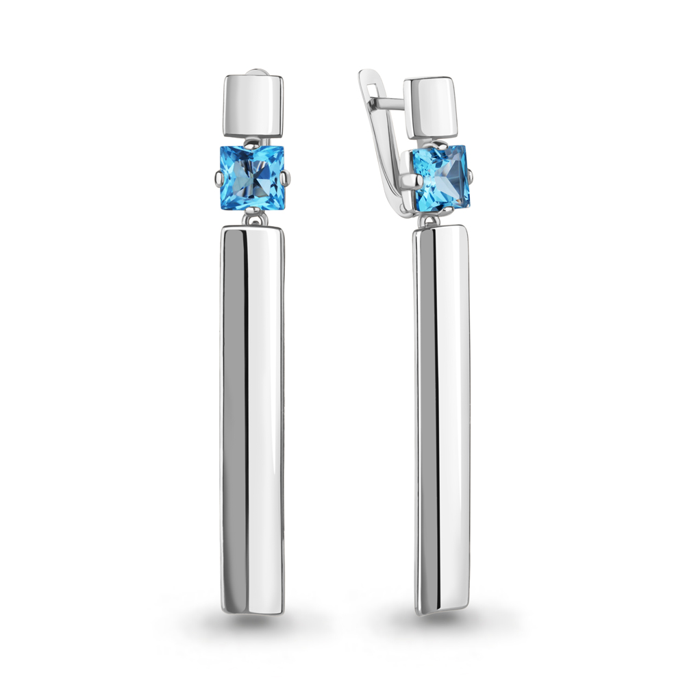 

Серьги из серебра с топазом Aquamarine Aquamarine 4777705_925_р, 4777705_925_р