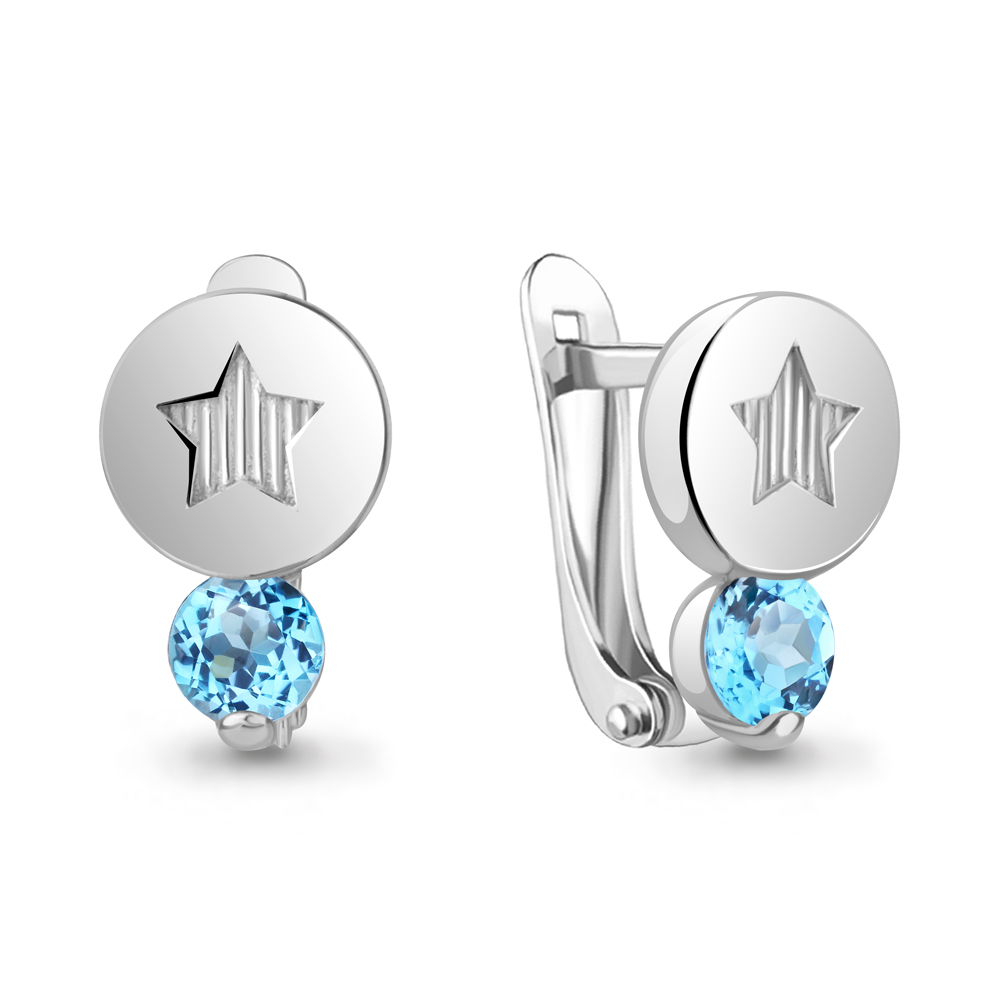 

Серьги из серебра с топазом Aquamarine Aquamarine 4777505_925_р, 4777505_925_р