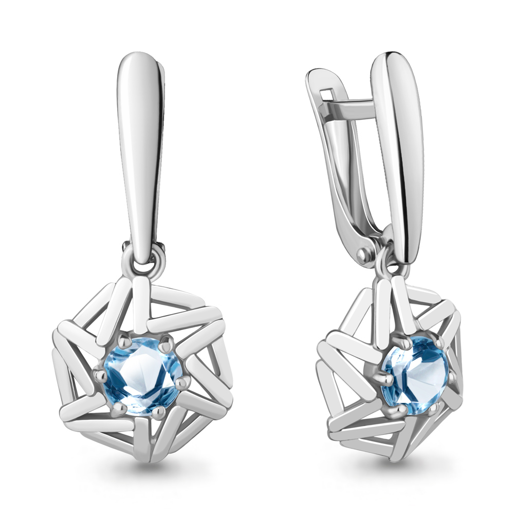 

Серьги из серебра с топазом Aquamarine Aquamarine 4777305_925_р, 4777305_925_р