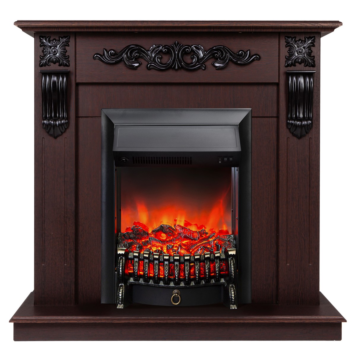 

Электрокамин RealFlame Dominica DN с Fobos Lux S BL, звук потрескивания дров, Электрокамин Dominica DN с очагом Fobos Lux Black