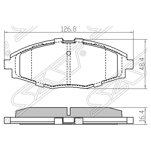 SAT ST96273708 Колодки тормозные перед DAEWOO NEXIA 12-/ZAZ CHANCE 02-/CHEVROLET LANOS 05-