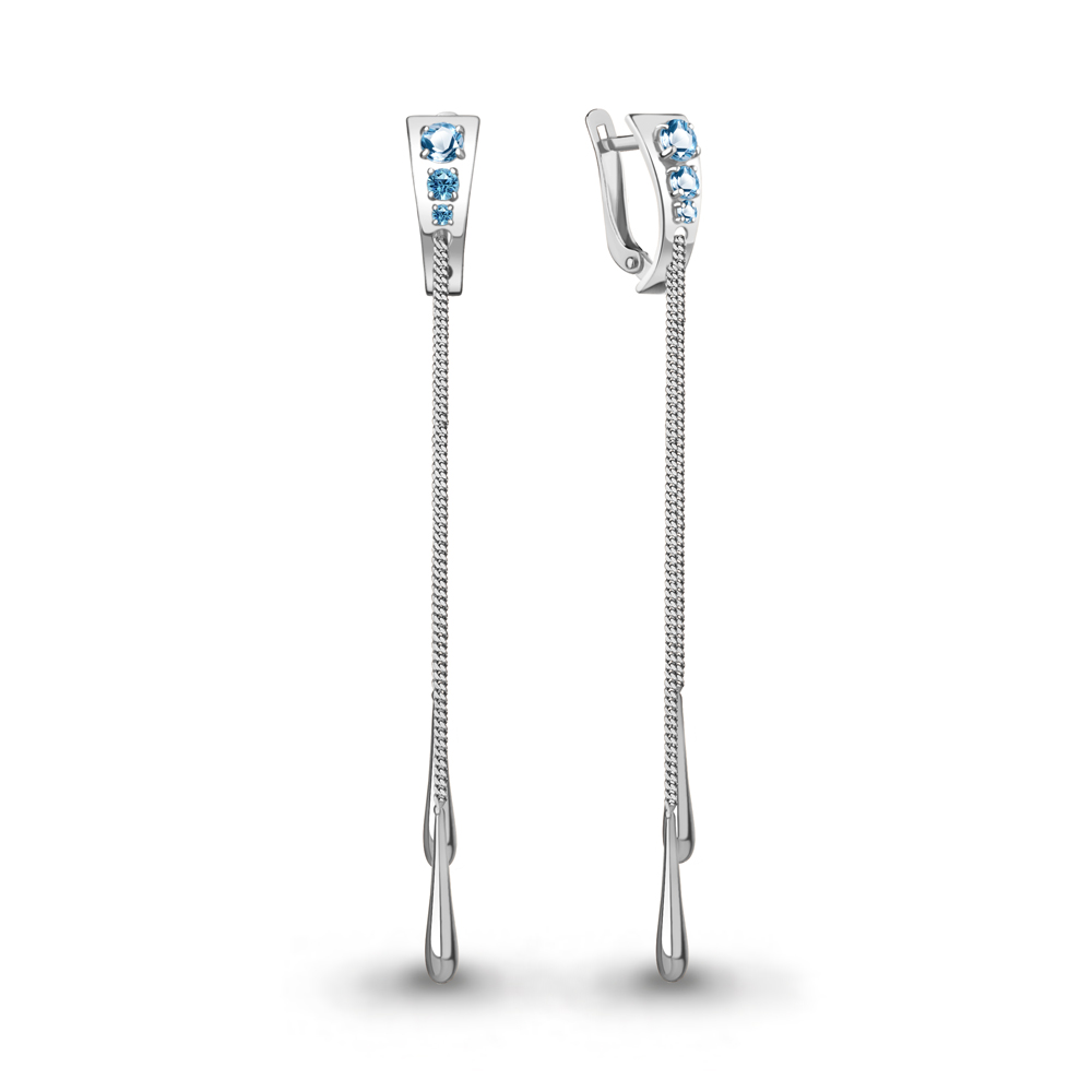 

Серьги из серебра с топазом Aquamarine Aquamarine 4776905_925_р, 4776905_925_р