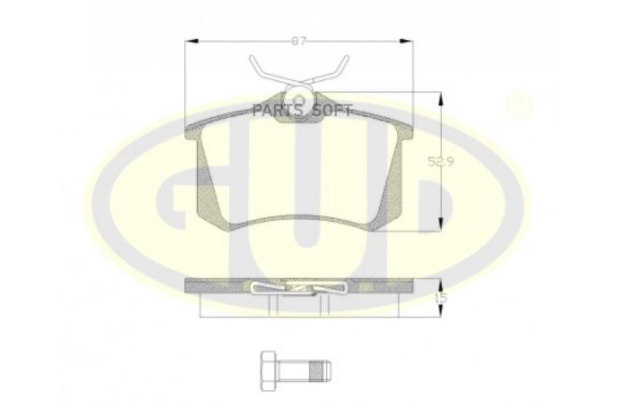 

Кол.Диск.Задн. Vw Golf Ii/Iii/Passat 1.6-2.8/1.9tdi 88-99 G.U.D GBP026310