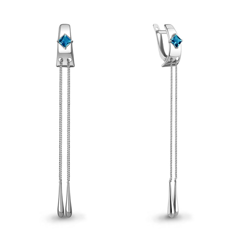 

Серьги из серебра с топазом Aquamarine Aquamarine 4776808_925_р, 4776808_925_р