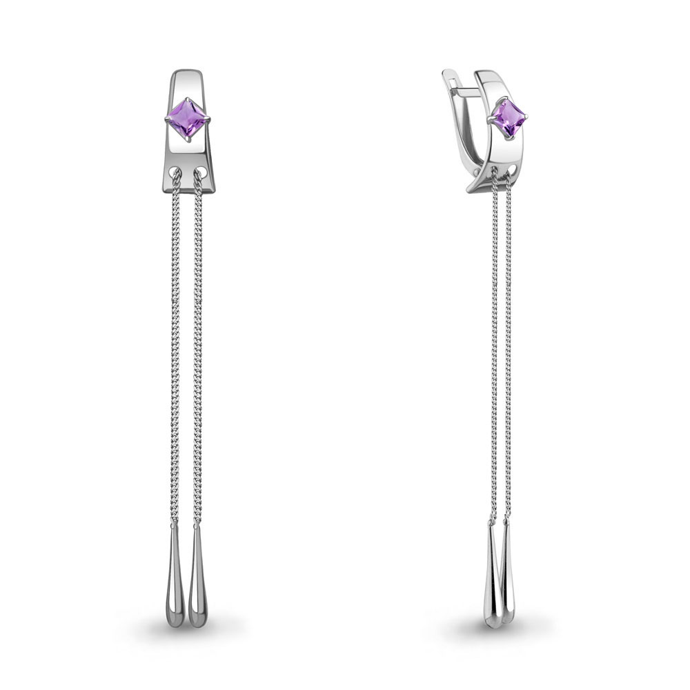 

Серьги из серебра с аметистом Aquamarine Aquamarine 4776804_925_р, 4776804_925_р