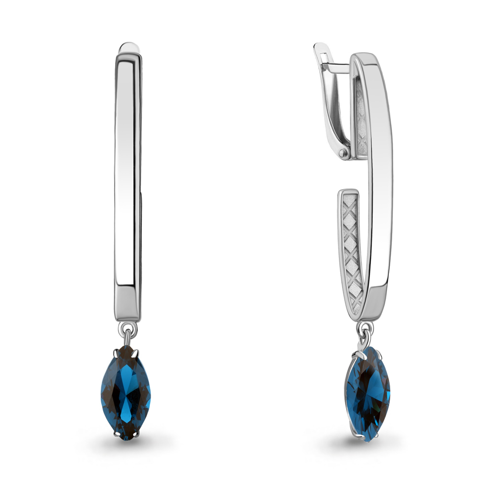

Серьги из серебра с топазом искусственным Aquamarine Aquamarine 4776593_925_р, 4776593_925_р