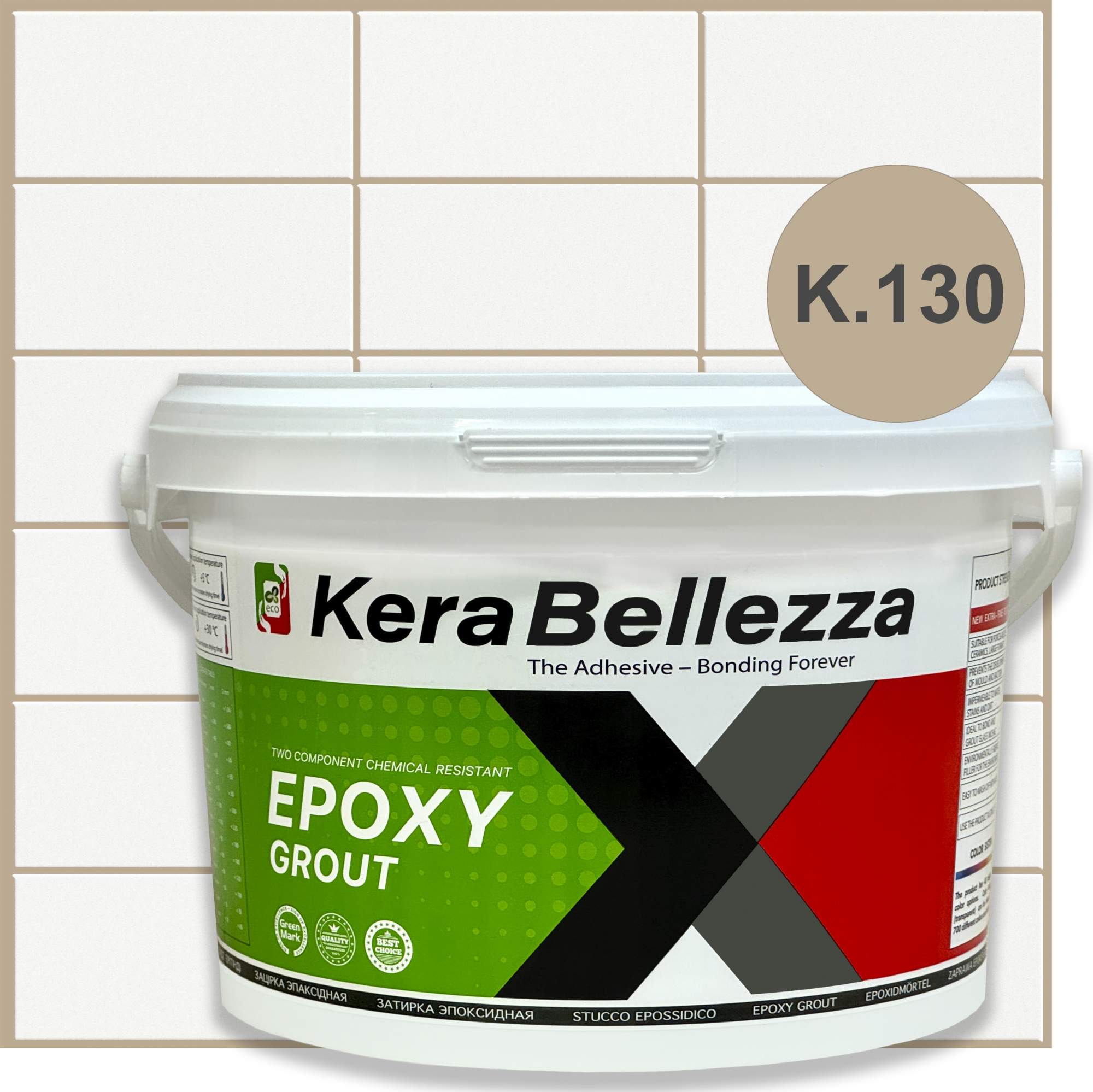 Затирка цветная эпоксиднаяKeraBellezza Design К130 Загар 1 кг. эпоксидная краска для бетонных полов акреп 20 кг 0 4 кг кр коричневый ут000010784