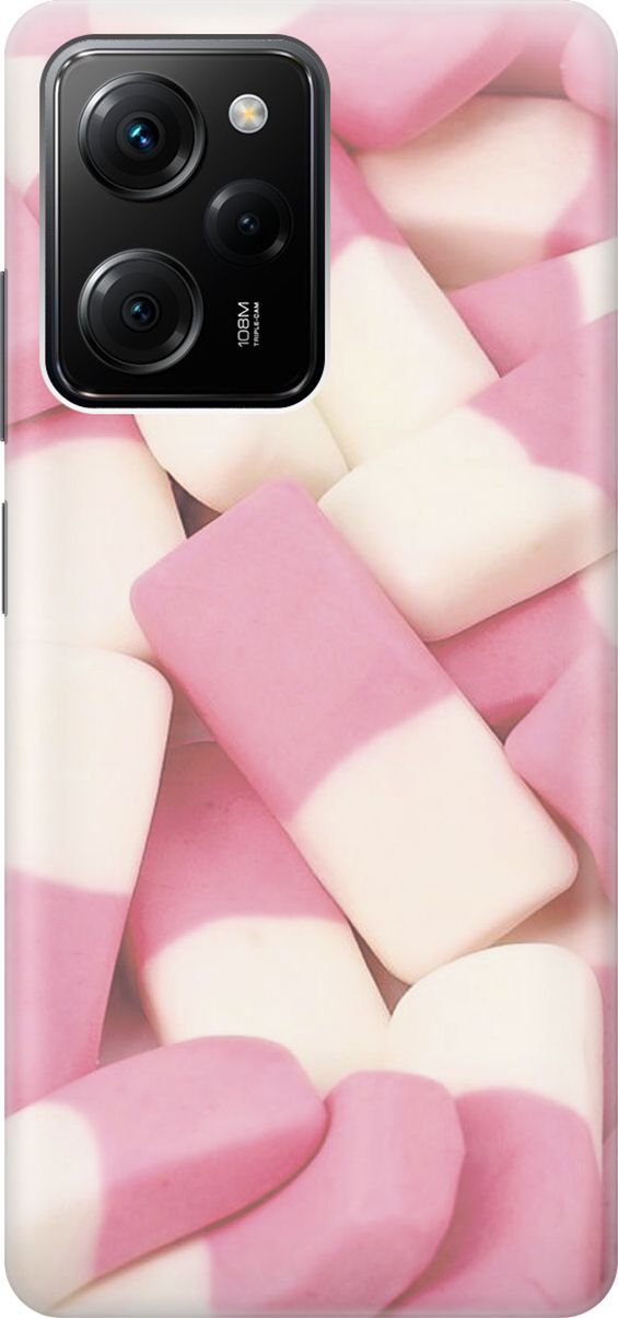 

Чехол на Poco X5 Pro 5G "Бело-розовые мармеладки", Белый;розовый, 158259