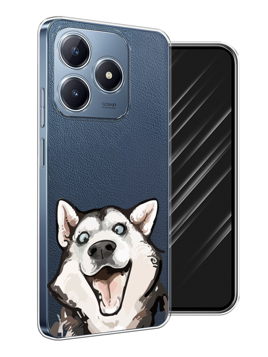 

Чехол Awog на Realme C63 "Радостный хаски", Белый;голубой;черный, 2517350-1