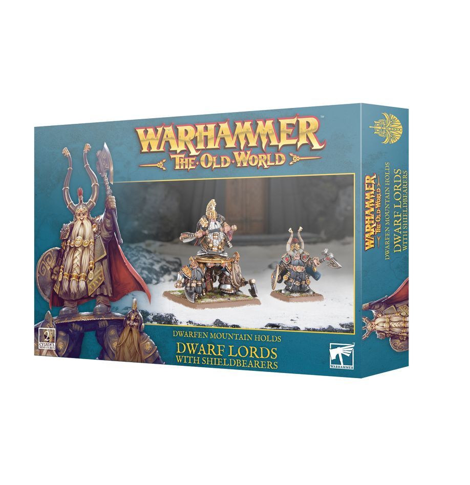 

Миниатюра Warhammer The Old World - Dwarfen Mountain Holds: Dwarf Lords with Shieldbearers, 10-11