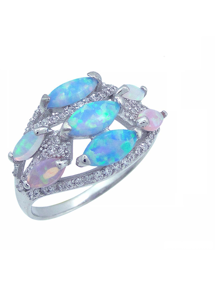 

Кольцо из серебра р.  Balex Jewellery 1405937272, фианит\опал, 1405937272