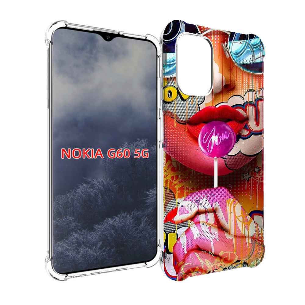 Чехол MyPads комикс-девушка женский для Nokia G60 5G