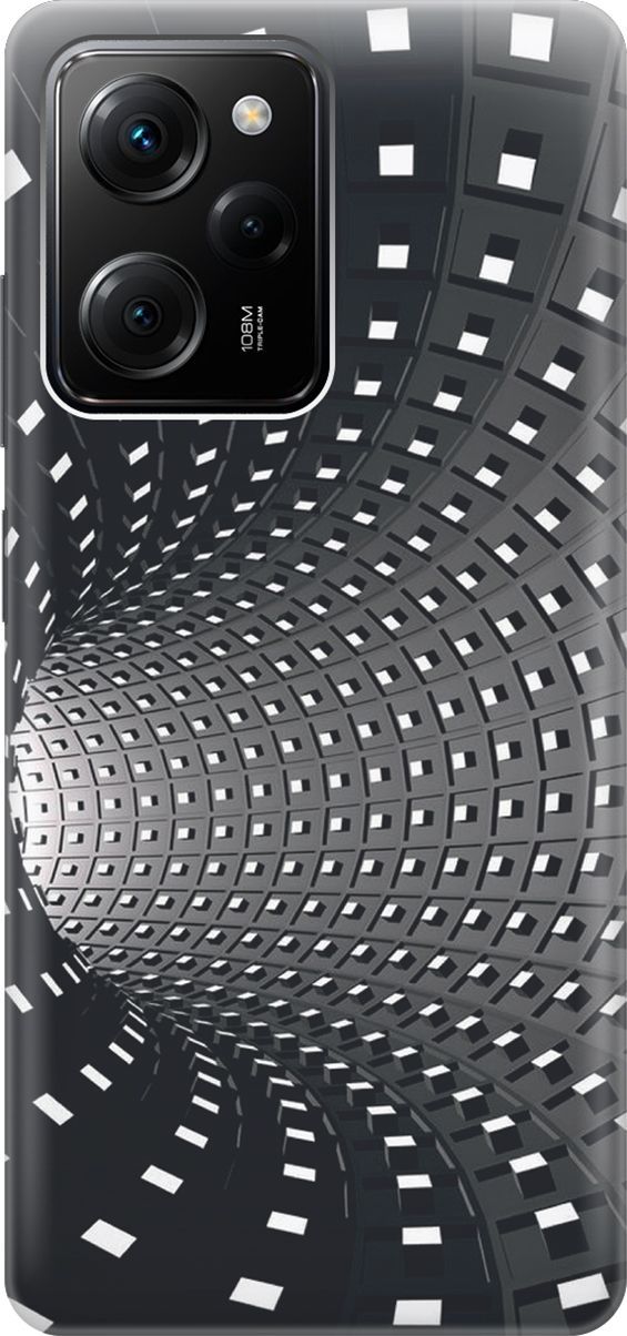 

Чехол на Poco X5 Pro 5G "Черно-белый тоннель", Белый;серый, 158245