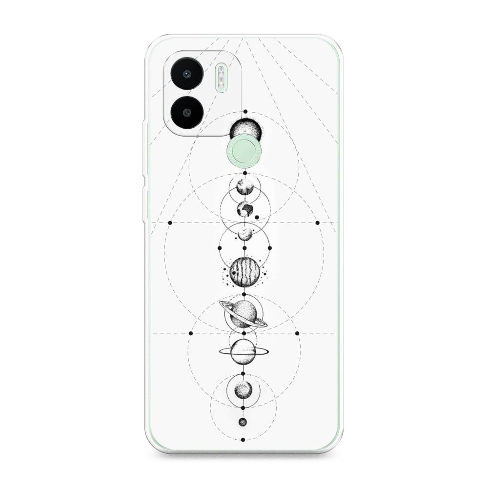 

Чехол на Redmi A1+ "Парад планет", Серый, 316750-2