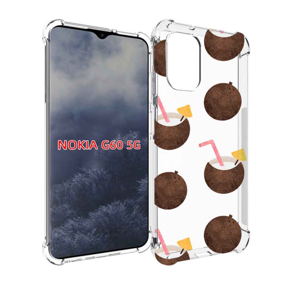 

Чехол MyPads кокосики для Nokia G60 5G, Прозрачный, Tocco