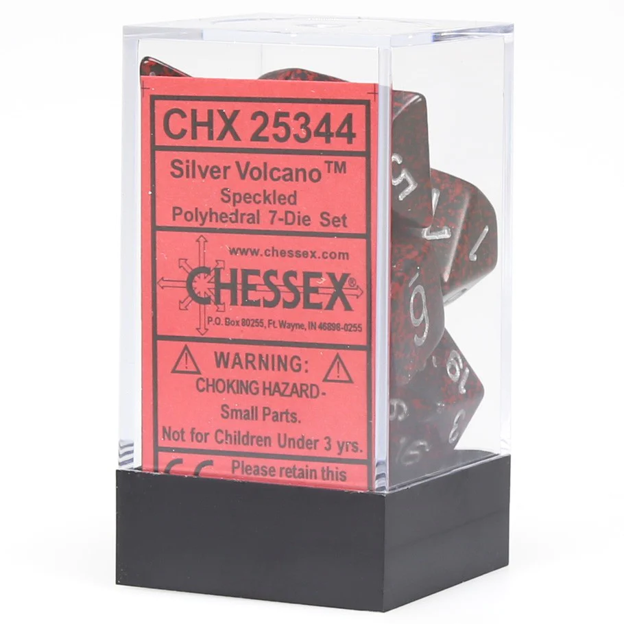 

Набор кубиков Chessex 7-dice set Silver Volcano, CHX25344