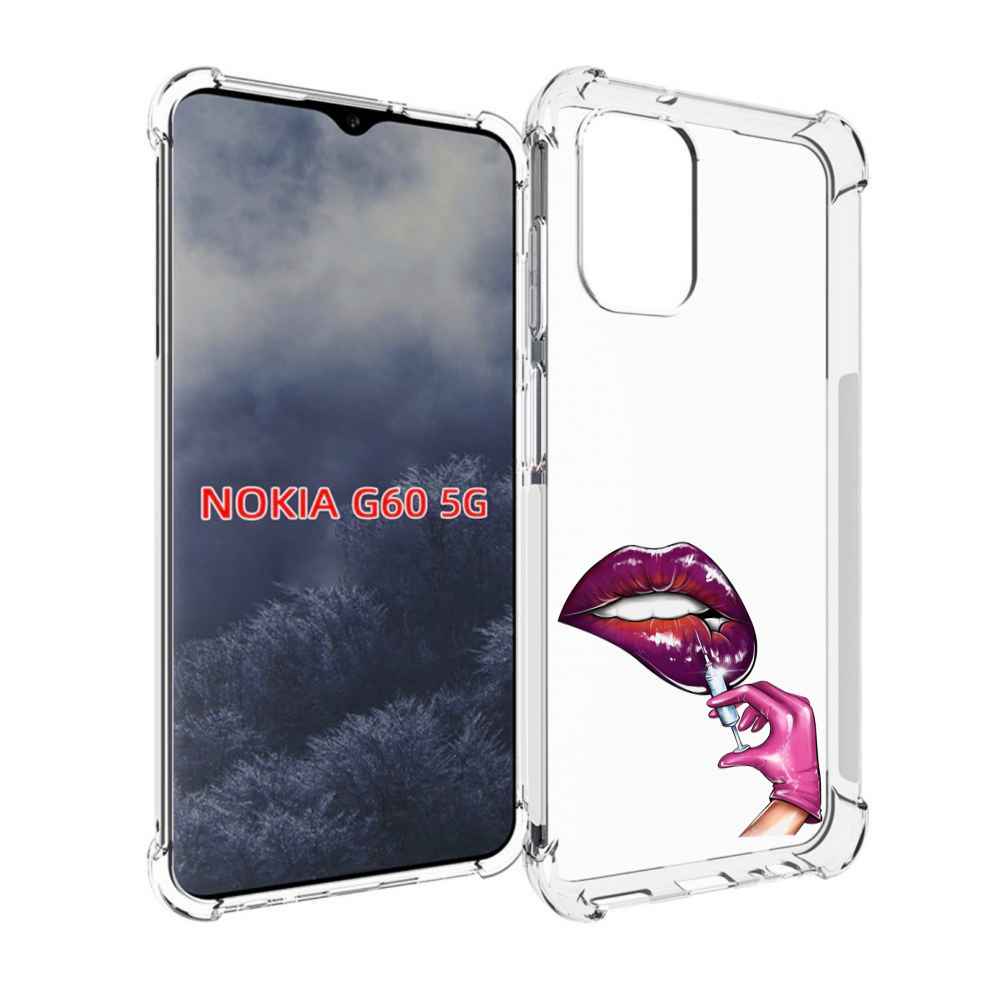 

Чехол MyPads качаем-губы для Nokia G60 5G, Прозрачный, Tocco