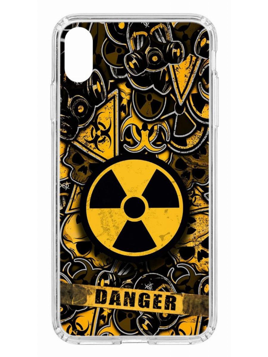 фото Чехол на apple iphone xs max kruche print danger кruче