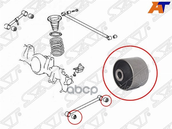 

SAT ST4870260140 Сайлентблок заднего нижнего продольного рычага TOYOTA LAND CRUSER 200/LEX