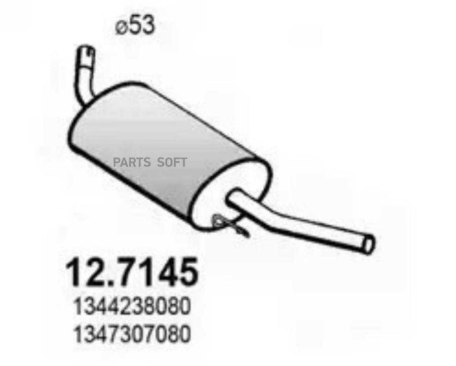 

ASSO Резонатор задний CITROEN JUMPER 2.2 HDi 04/2002-->