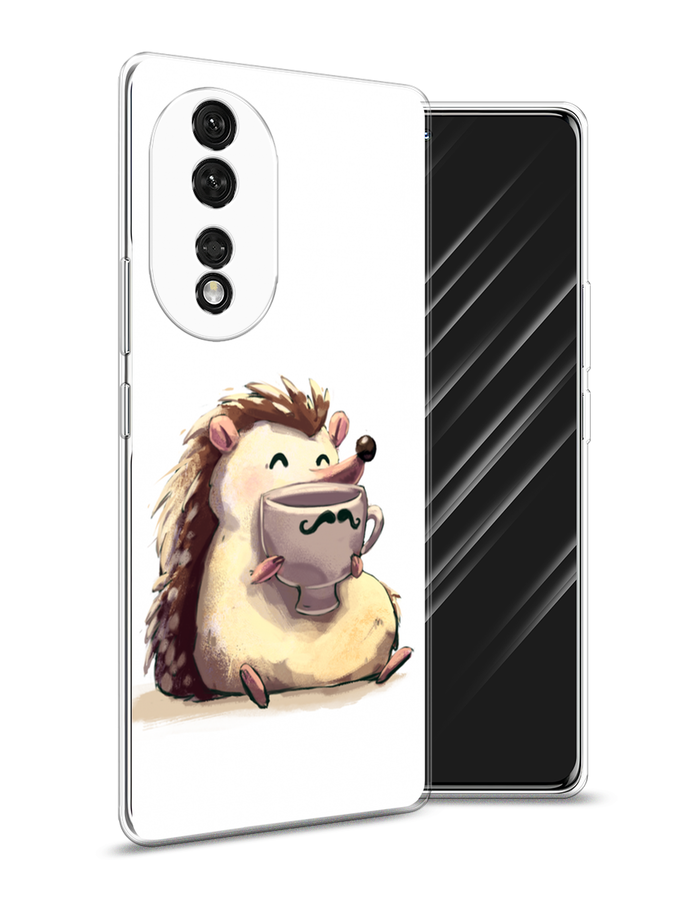 

Чехол Awog на Honor 80 Pro "Еж кофеман", Белый;коричневый;бежевый, 6120450-10