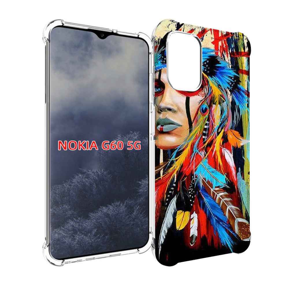

Чехол MyPads индеец расписной для Nokia G60 5G, Прозрачный, Tocco