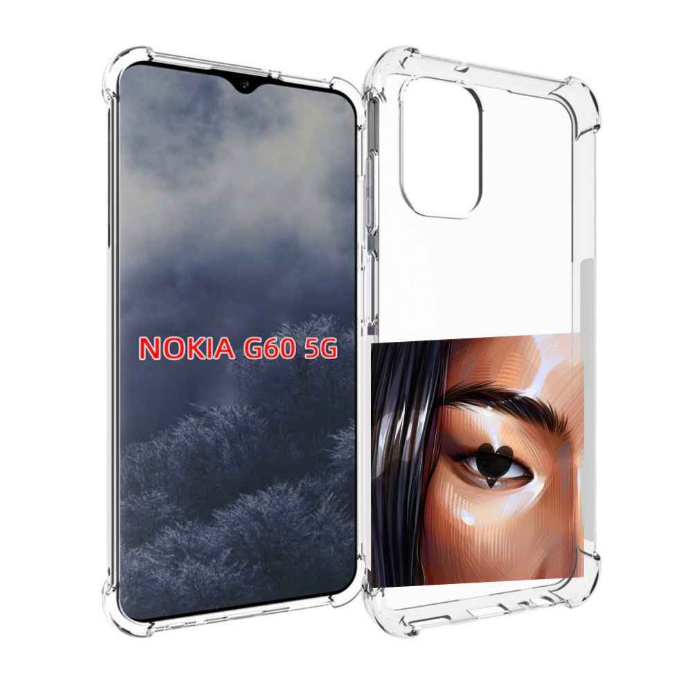 

Чехол MyPads зрачок-сердце женский для Nokia G60 5G, Прозрачный, Tocco